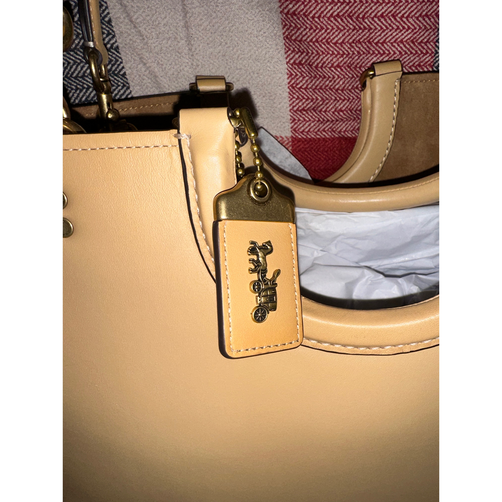 Coach Tan Leather Tote Bag - Picture 8 of 9